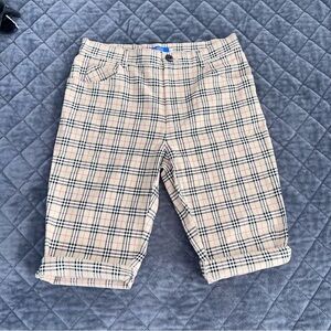 Burberry Shorts women 2 36 cropped Bermuda Capri plaid Vintage B19